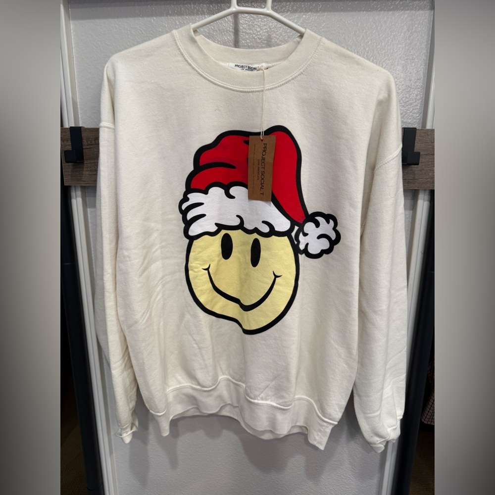 Project Social T - Santa Smiley Sweatshirt